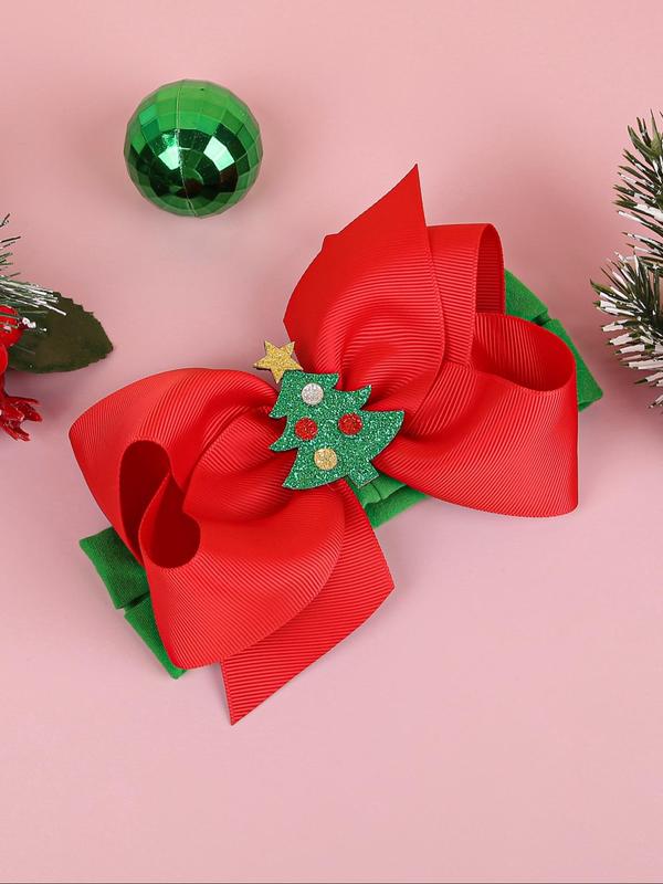 Cute Bowknot Design Hair Band, Christmas Themed Hair Accessories for Women & Girls, Minimalist Headwear Suitable for Thick Hair