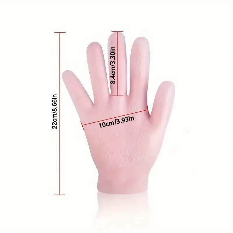 Silicone Moisturizing Gloves (1 Pair), Anti-slip Gloves for Dry Hands, Hand Care Supplies for Women & Girls