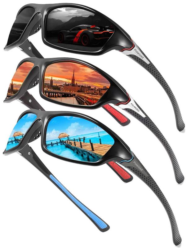 Unisex Sportive Polarized Sunglasses,  Sunglasses for Women Wrap Around Glasses Summer 2024, Designer Beach Sunglasses for Outdoor Activities for Back To School