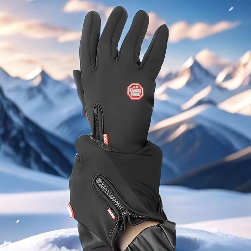 Windproof Winter Gloves, 1 Pair Waterproof Anti-slip Touchscreen Gloves, Thermal Warm Gloves for Men and Women, Perfect for Outdoor Activities, Christmas Gift