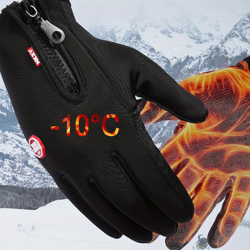 Windproof Winter Gloves, 1 Pair Waterproof Anti-slip Touchscreen Gloves, Thermal Warm Gloves for Men and Women, Perfect for Outdoor Activities, Christmas Gift