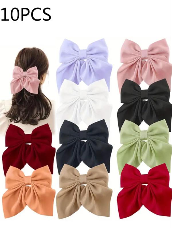 Women's Elegant Bowknot Design Hair Clips, Cute Trendy Multicolor Hair Clips, Fashionable Hair Accessories for Women & Girls for Hairstyle Ideas