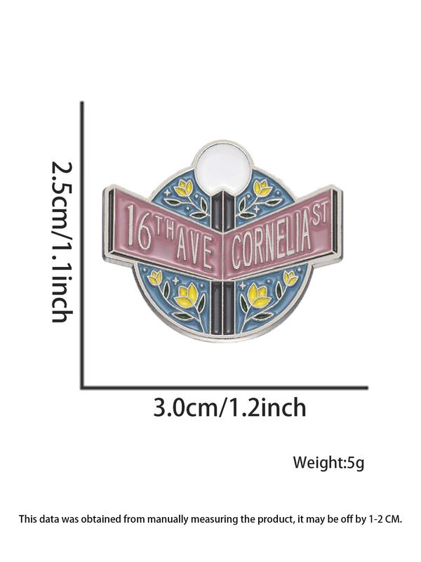 Unisex Street Style Music Album Design Brooch, Trendy Retro Letters Design Clothes Brooch for Women & Men, All-match Clothes Accessories As Gift