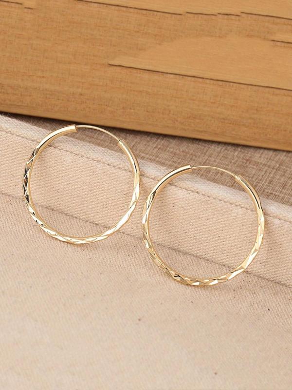 Women's Elegant Minimalist Hoop Earrings, Trendy Exaggerated Hoop Earrings, Chic All-match Vintage Jewelry As Gift for Girlfriend