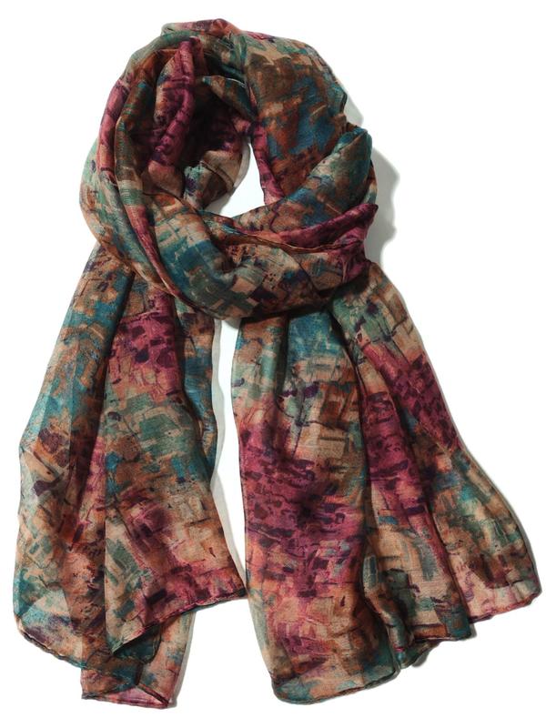 Women's All Over Print Scarf Shawl, Bandanas, Beach Towels, Travel Scarves