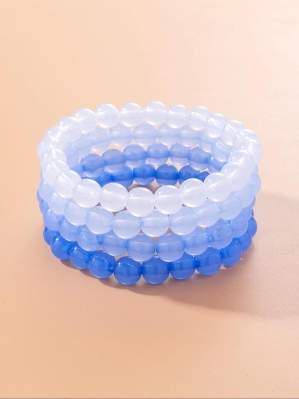 2024 New Style Simple Beaded Bracelet, Boho Style Matching Bracelet for Women & Men, Classic Fashion Cool Female Accessories for Daily Summer Vacation Beach Wear