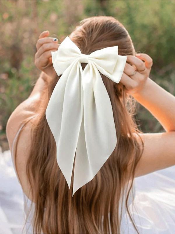 Women's Elegant Bowknot Design Hair Clips Set, Random Color Cute Trendy Hair Clips, Fashionable Hair Accessories for Party & Daily Use