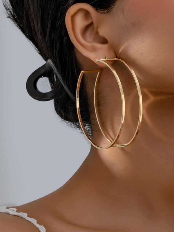 Simple Cuff Hoop Earrings, Fashionable All-match Earrings for Women, Trendy All-match & Exquisite Jewelry for Birthday Gift