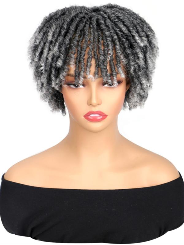 6 Inch Short Afro Coily Synthetic Hair Topper, Gorgeous Fluffy Wigs for Women, Synthetic Dreadlock Wigs for Party, Daily Use