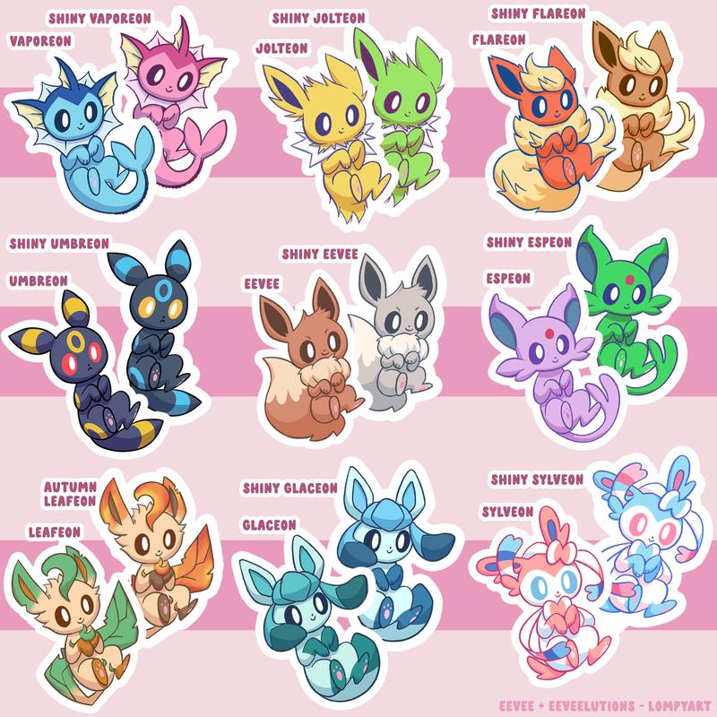 Eeveelution Charms Pokemon Keychains