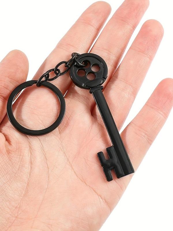 Fashionable Spooky Black Key Design Keychain for Men & Women, Trendy All-match & Exquisite Keychain for Birthday Gift, Keychain for Car, Key Perfect for