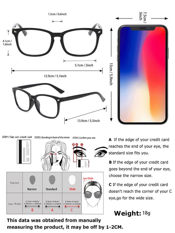 Unisex Fashionable Leopard Pattern & Clear Rectangle Frame Glasses, Trendy Casual Eyeglasses for Everyday Use, Fashion Accessories for Outdoor Activities