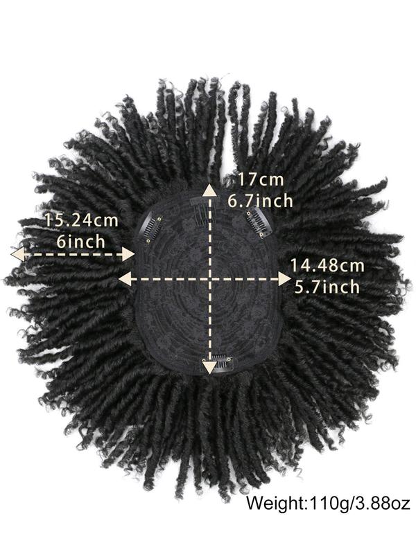 6 Inch Short Afro Coily Synthetic Hair Topper, Gorgeous Fluffy Wigs for Women, Synthetic Dreadlock Wigs for Party, Daily Use