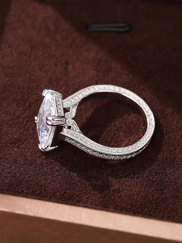 Elegant Rhinestone Decorated Ring, Fashion Accessories for Women for Party, Daily Clothing Decor, Trendy All-match & Exquisite Jewelry for Birthday Gift