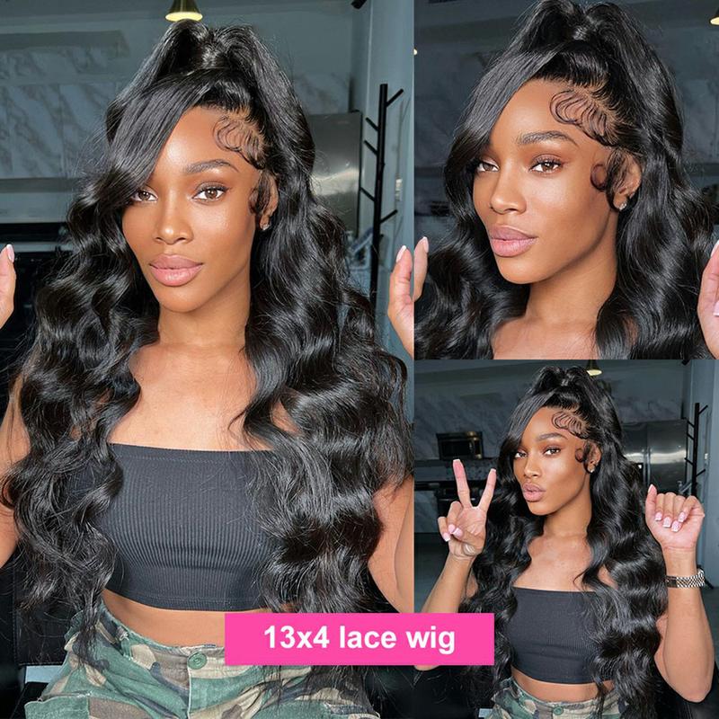 Bling Hair 180Density 13x4 13x6 Transparent Body Wave 30 32 Inches Lace Front Human Hair Wigs Brazilian 360 Frontal Body Wave Hair Wigs For Women