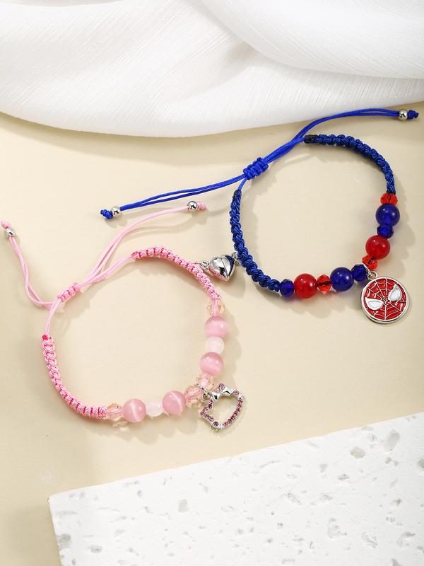 4Pcs Kitty Charm Bracelets for Lover or BFF