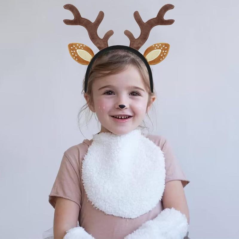 Deer  Headband Reindeer  Headband  Fawn Horn Headpiece  Ears Headband Christmas  Holiday Accessories Deer Costume