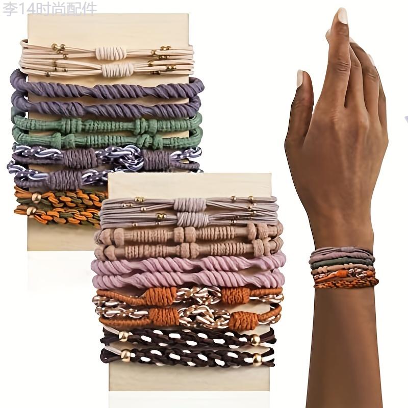 20pcs Exquisite Boho Chic Hair Ties - Soft Braided Rope Ponytail Holders for Thick Hair, Seamless Hair Accessories for Women with Comfortable Wearing Experience