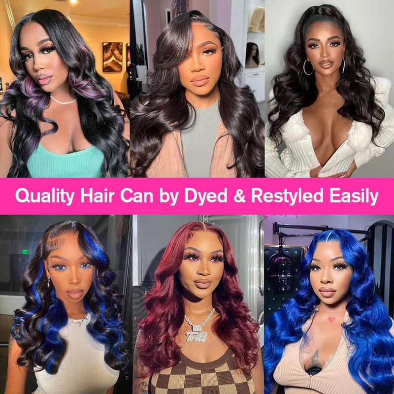 Bling Hair 180Density 13x4 13x6 Transparent Body Wave 30 32 Inches Lace Front Human Hair Wigs Brazilian 360 Frontal Body Wave Hair Wigs For Women