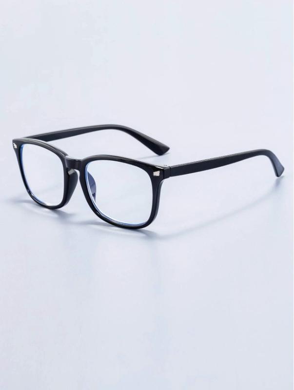 Men's Acrylic Frame Blue Light Glasses – Clear Lens for Eye Protection, Fashionable Daily Accessories