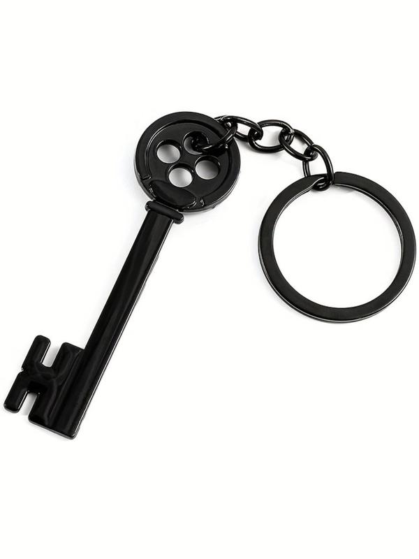 Fashionable Spooky Black Key Design Keychain for Men & Women, Trendy All-match & Exquisite Keychain for Birthday Gift, Keychain for Car, Key Perfect for