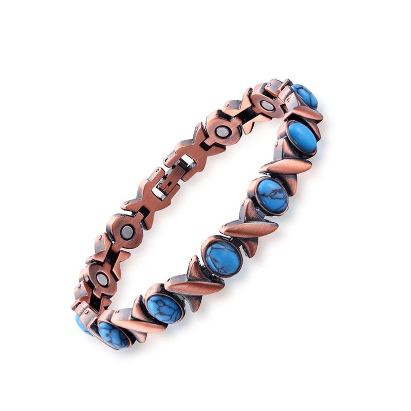 Women’s Magnetic Therapy Copper Bracelet – Energy Balance, and Sleep Support with Hypoallergenic Design