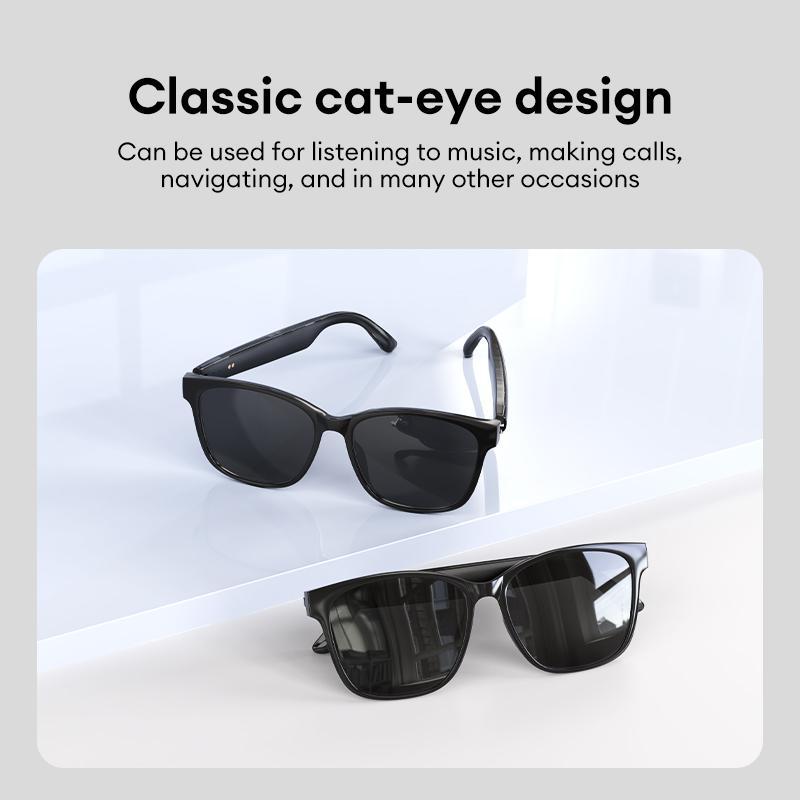 HYUNDAI Hy-C8 Wireless Bluetooth-compatible Glasses, Unique and Versatile Cat Eyedesign, Easy Touch Operation