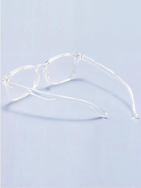 Men's Acrylic Frame Blue Light Glasses – Clear Lens for Eye Protection, Fashionable Daily Accessories