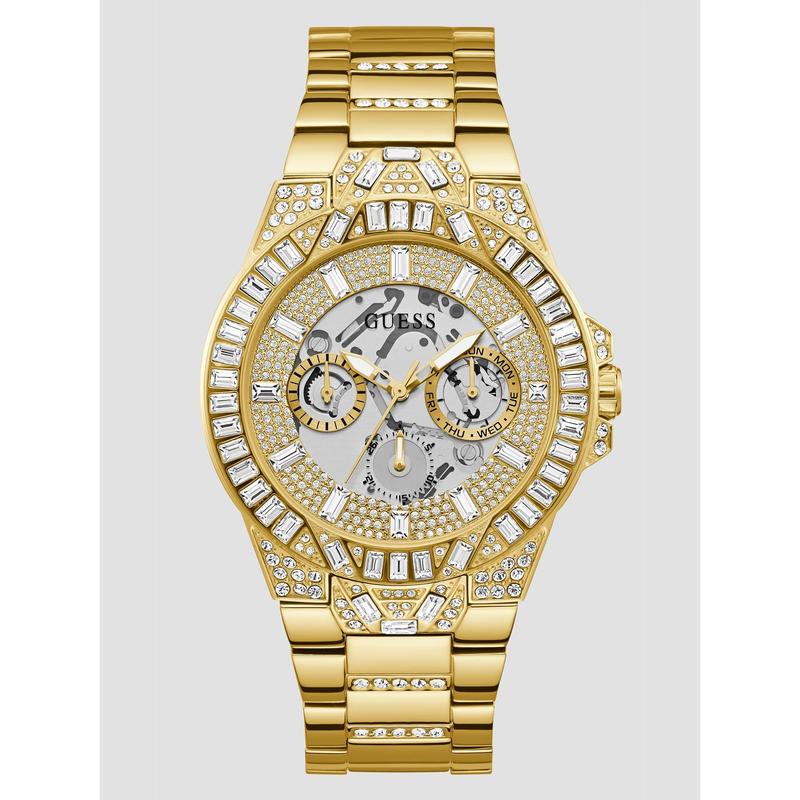 GUESS Male Dynasty Gold-Tone Multifunction Watch