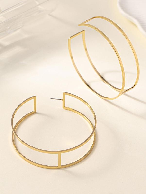 Simple Cuff Hoop Earrings, Fashionable All-match Earrings for Women, Trendy All-match & Exquisite Jewelry for Birthday Gift