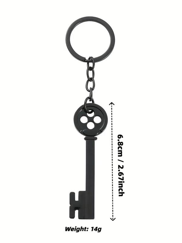 Fashionable Spooky Black Key Design Keychain for Men & Women, Trendy All-match & Exquisite Keychain for Birthday Gift, Keychain for Car, Key Perfect for