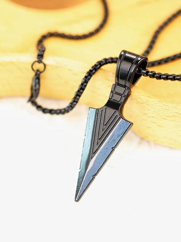 Stainless Steel Arrow Design Pendant Necklace for Men & Women, Fashion Jewelry for Party, Daily Clothing Decor, Trendy All-match & Exquisite Jewelry for Birthday Gift for Back To School