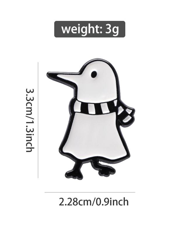 Fashionable Penguin Design Brooch Pin, Cute Cartoon Penguin Design Brooch Pin, Casual Enamel Pin for Women & Men, Clothes Accessories for Party, Daily Clothing Decor