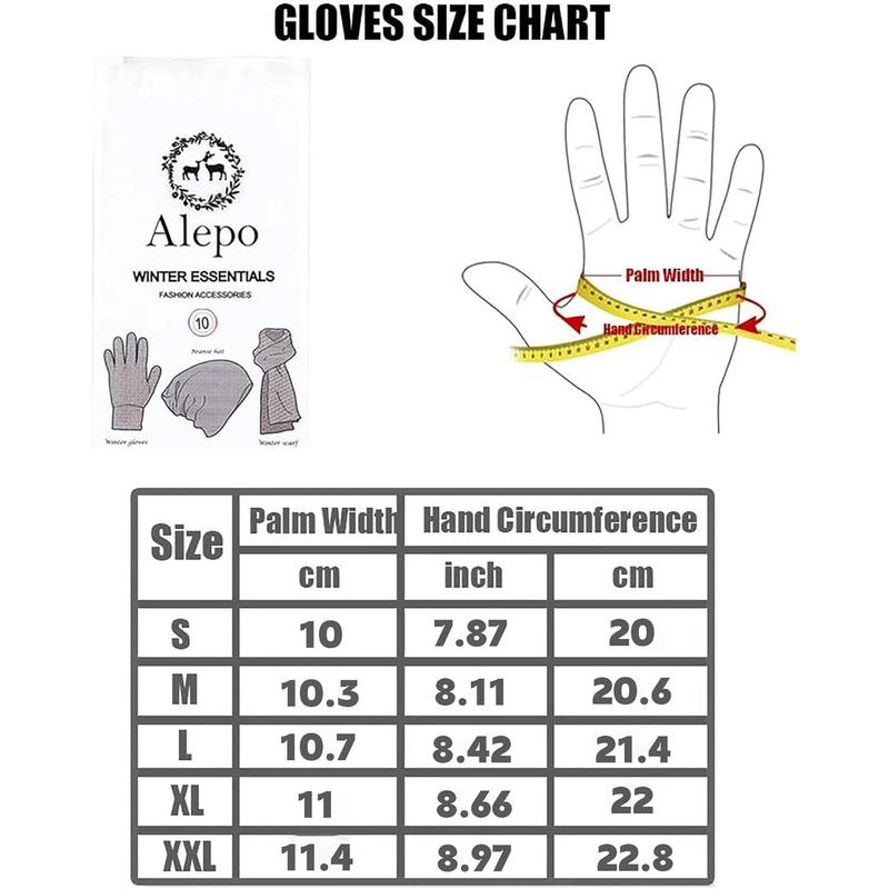 Genuine Sheepskin Leather Gloves for Men, Winter Warm Touchscreen Texting Cashmere Lined Driving Motorcycle Gloves