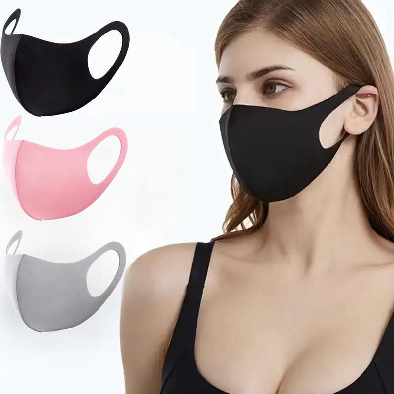 Outdoor Sunscreen Dust Mask, 3 Counts Washable & Reusable Mask, Breathable & Comfortable Face Coverage Mask, Outdoor Accessories, Christmas Gift