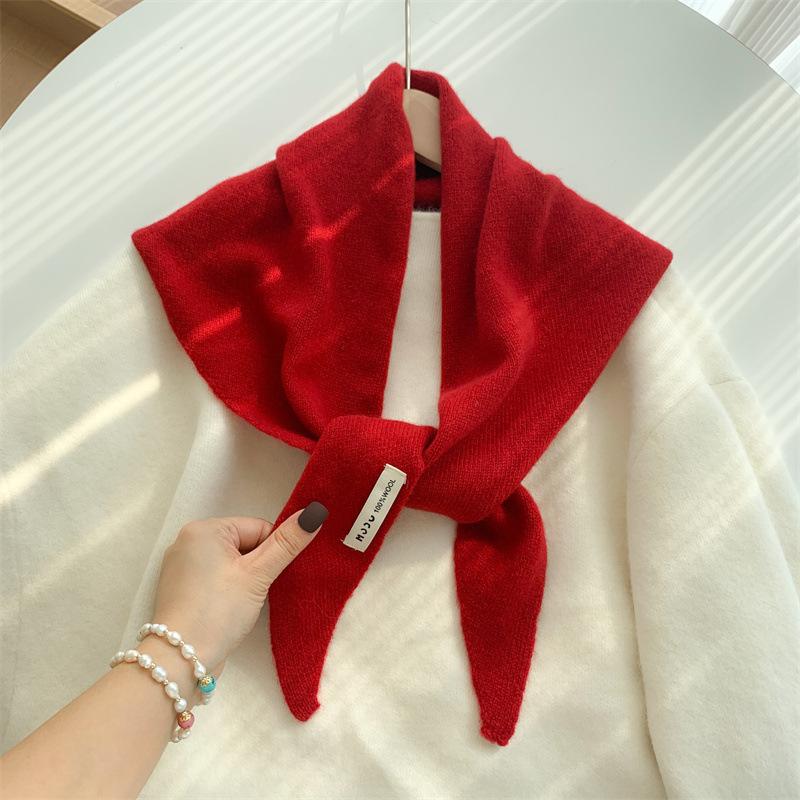 100% New Women Wool Scarf Shawl Winter Warm Soft Knitted Triangle Scarf Fashion Brand Bandana Lady Wool Tassel Blanket Scarves