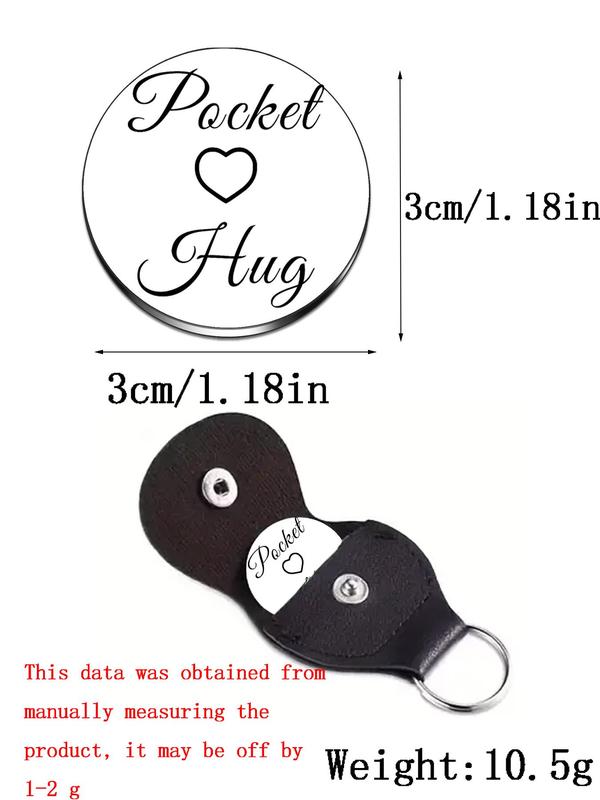 Creative Letter Pocket Hug Keychain, 1 Count Fashion Stainless Steel Keychain for Men and Women, Encouragement Gift, Holiday Gift