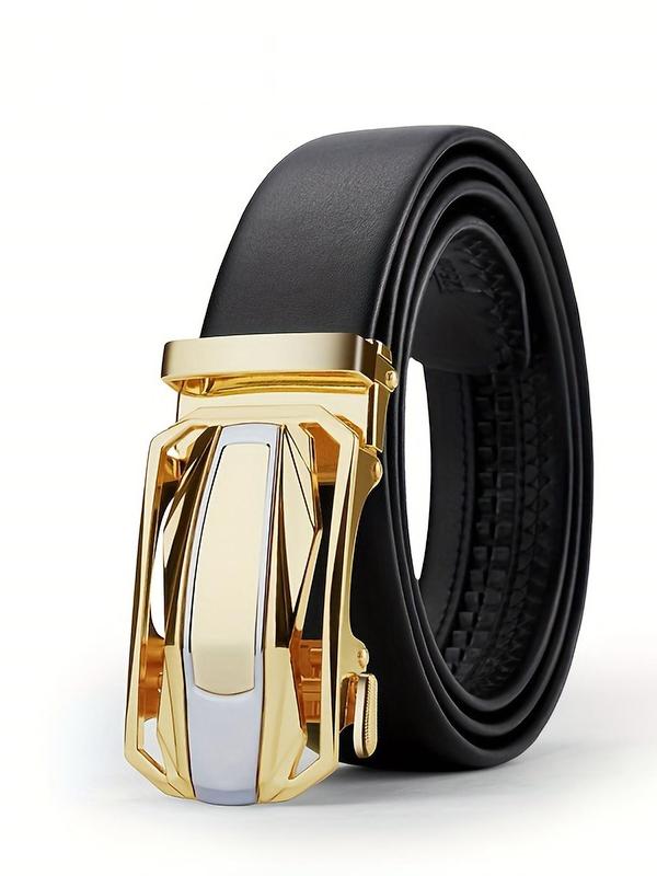 Men's Business Fashion Animal Decor Automatic Buckle Belt, Casual Split Leather Waistband for Jeans Trousers, Fashion Belt for Party, Daily Clothing Decor, Trendy Exquisite Belt for Gift