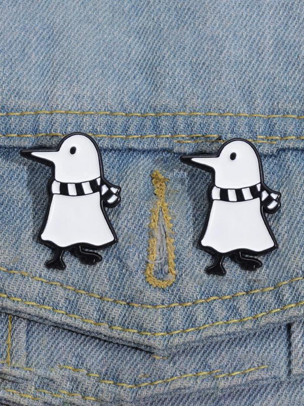 Fashionable Penguin Design Brooch Pin, Cute Cartoon Penguin Design Brooch Pin, Casual Enamel Pin for Women & Men, Clothes Accessories for Party, Daily Clothing Decor