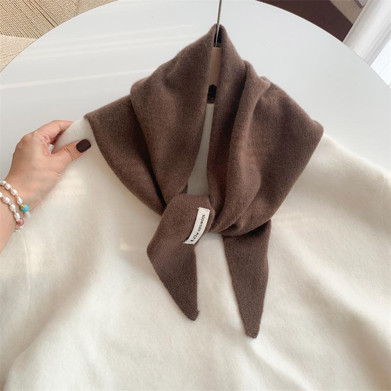 100% New Women Wool Scarf Shawl Winter Warm Soft Knitted Triangle Scarf Fashion Brand Bandana Lady Wool Tassel Blanket Scarves