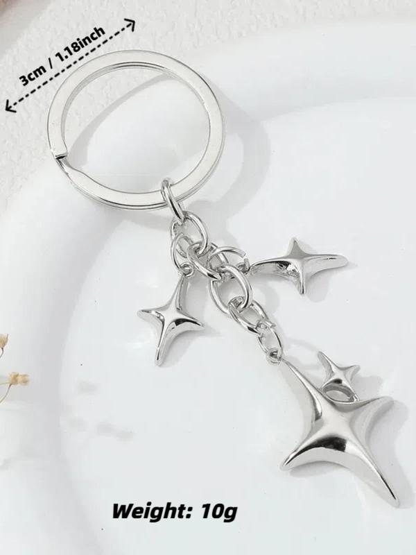 Starfish & Cross Design Keychain, Fashionable Keychain for Women & Men, Trendy All-match & Exquisite Keychain for Birthday Gift