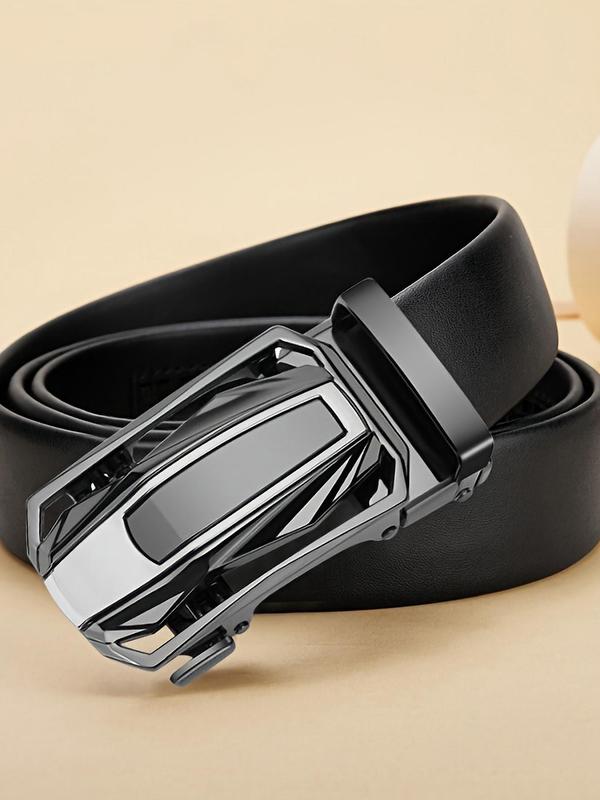 Men's Business Fashion Animal Decor Automatic Buckle Belt, Casual Split Leather Waistband for Jeans Trousers, Fashion Belt for Party, Daily Clothing Decor, Trendy Exquisite Belt for Gift