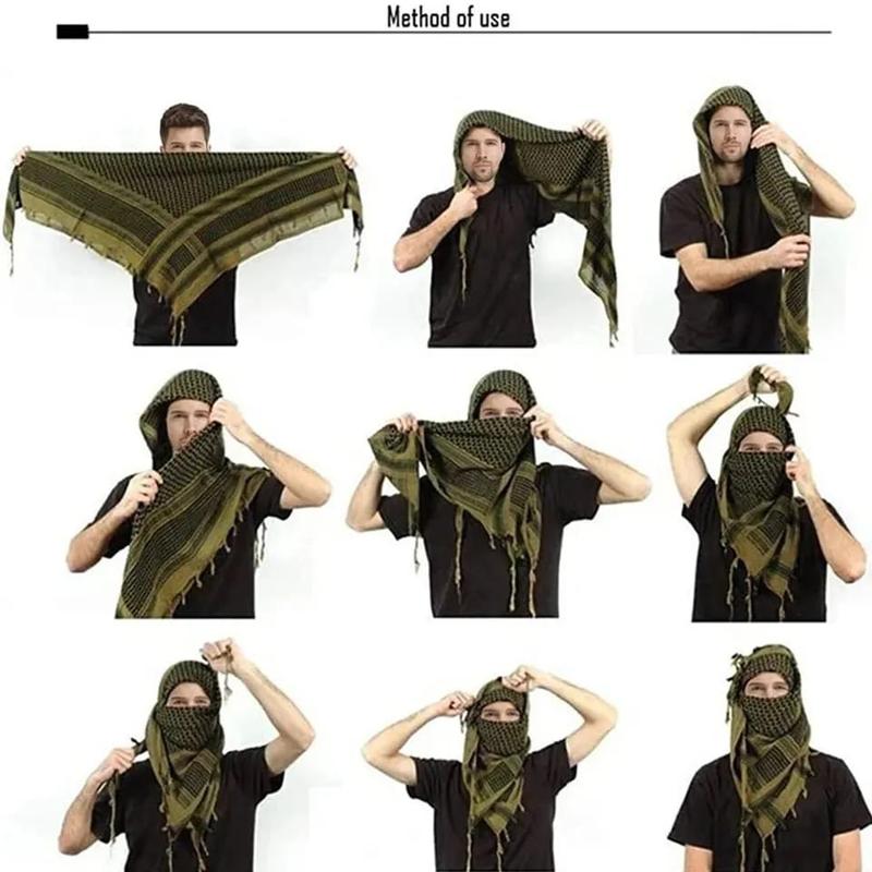 Desert Warrior: Tactical Keffiyeh Shemagh Scarf - Versatile Wrap for Men and Women