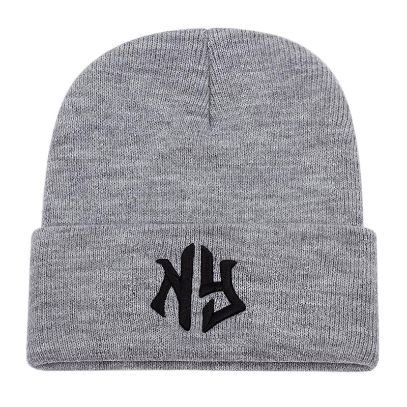 fashion beanie hat men letter embroidered men knitted hat with warm head cover hat women