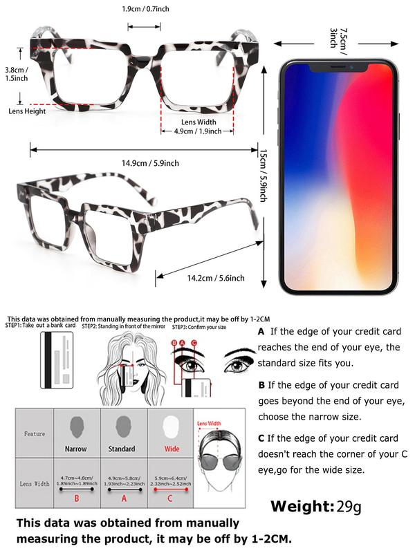 Fashion Leopard Pattern Non-prescription Glasses, Trendy Casual Glasses for Women, Fashion Eyewear Accessories for Daily Wear