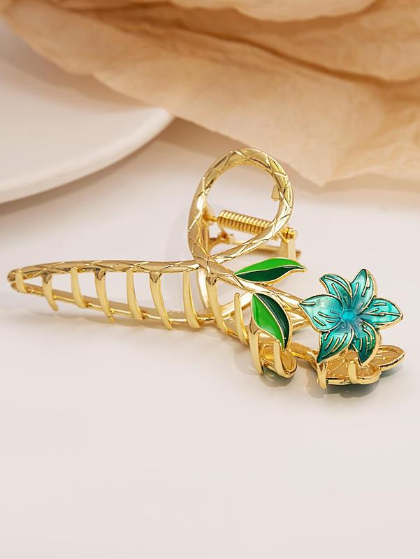 Fashionable Flower Design Hair Claw, Casual and Versatile Claw Clip for Women & Girls, Elegant All-match Fashion Accessories for Daily Wear, Exquisite Jewelry for Gifts