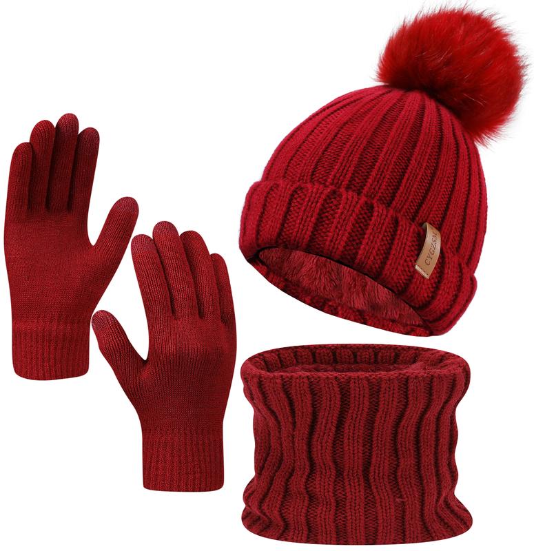 Cozy Winter Warmth Set - Beanie, Scarf & Gloves, Ear Cover, SoftKnitted Fabric, Perfect for Christmas, Fall inter, Cold Weather, OutdoorActivities