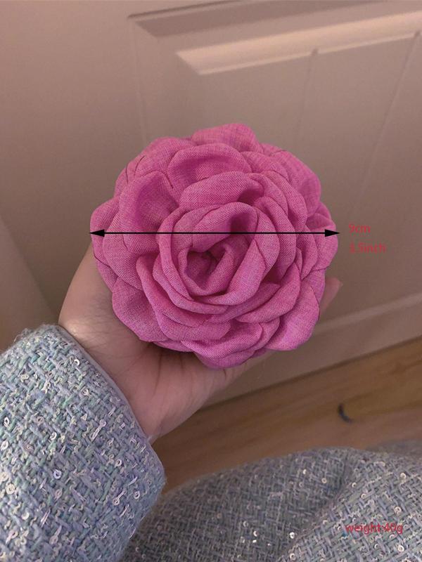 Vintage Rose Flower Decorative Hair Claw, Elegant Non Slip Claw Clip, Ponytail Holder, Fashion Hair Accessories for Women & Girls