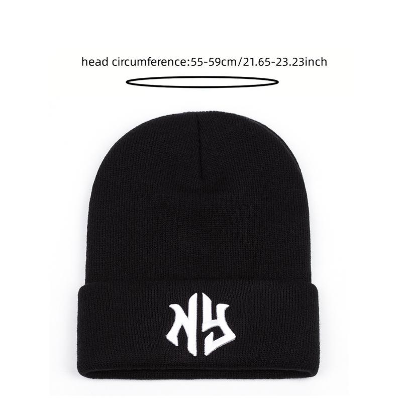 fashion beanie hat men letter embroidered men knitted hat with warm head cover hat women