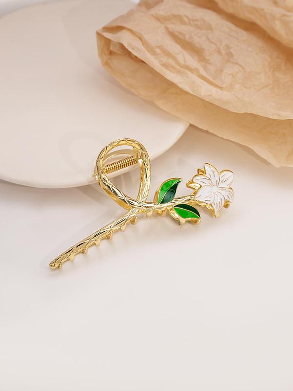 Fashionable Flower Design Hair Claw, Casual and Versatile Claw Clip for Women & Girls, Elegant All-match Fashion Accessories for Daily Wear, Exquisite Jewelry for Gifts